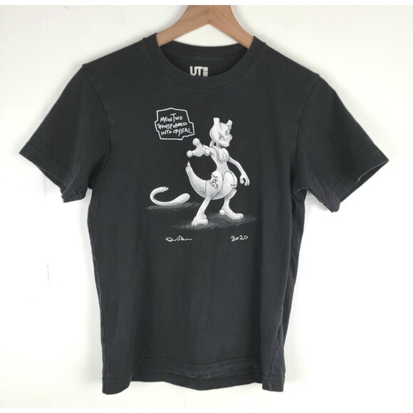 UNIQLO UT Pokemon x Daniel Arsham Mewtwo T Shirt Graphic Mens Size XXS - Picture 1 of 7